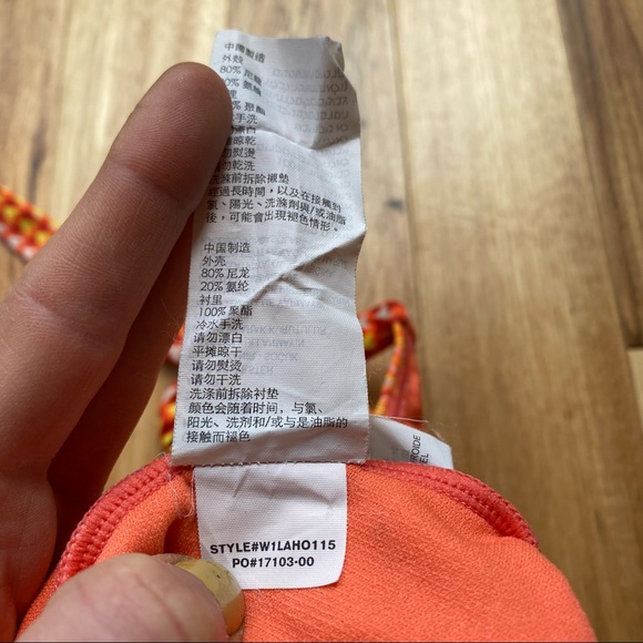 PrAna Lahari Neon Orange Sundial One Piece - Picture 9 of 9